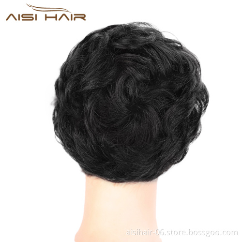 Aisi Hair Brazilian Human Hair Natural Black Curly Chignon Bun Elastic Rope Rubber Band Hairpiece Clip In Extension For Women